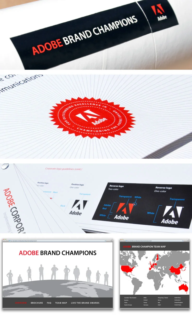 Adobe Brand Champion kit details & interactive app stills