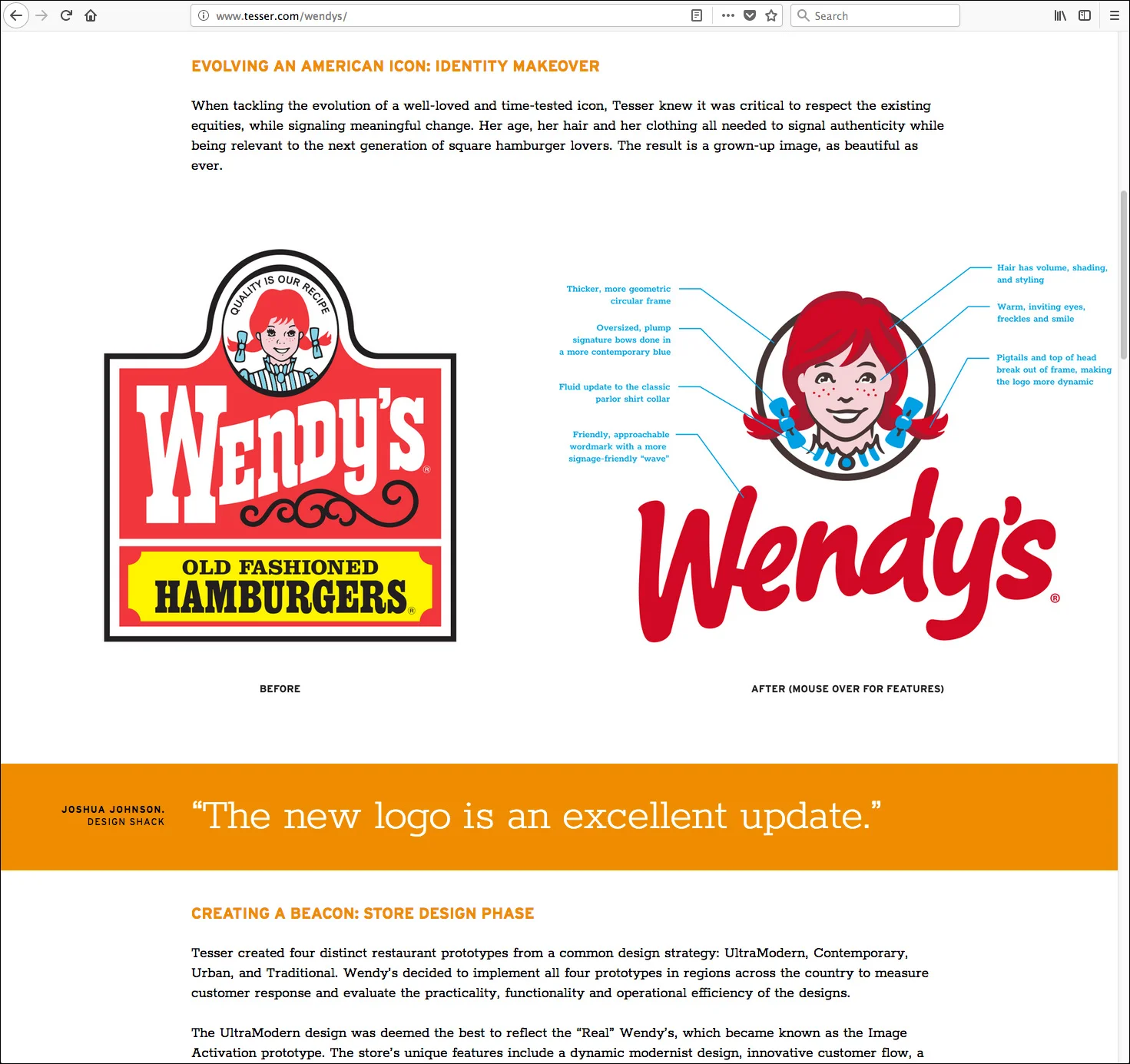 Wendy's work page