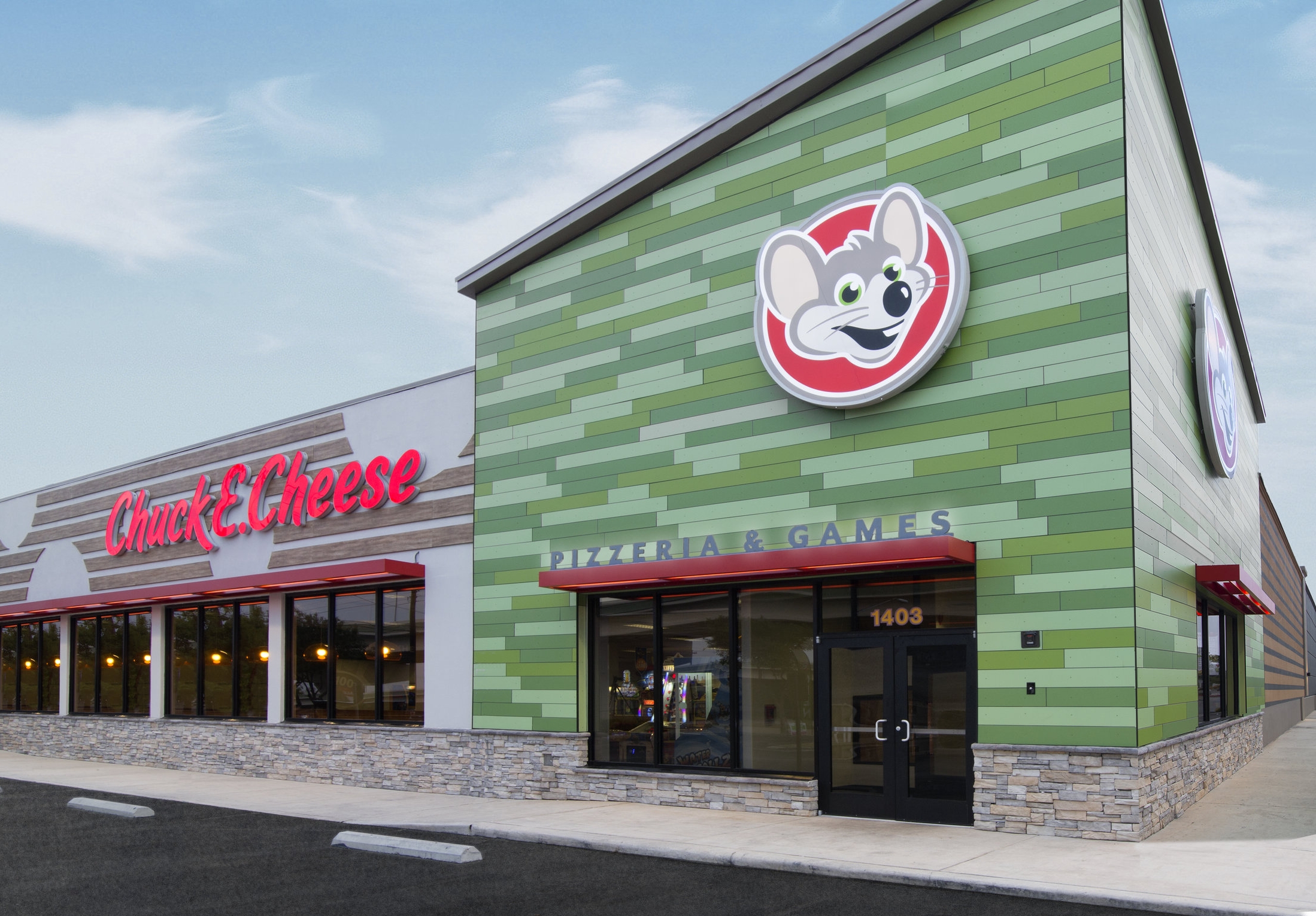   Chuck E. Cheese  new identity &amp; storefront 
