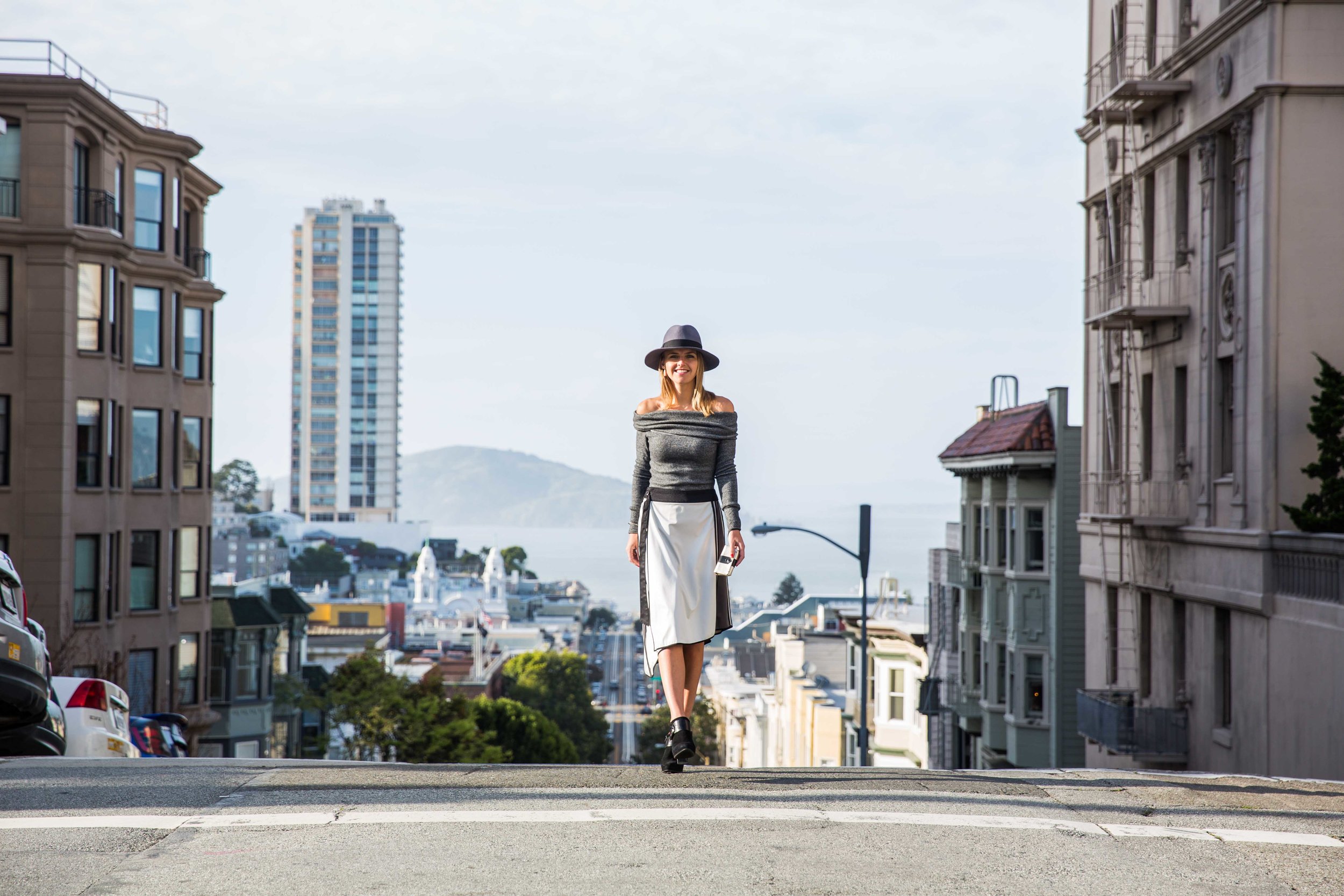 On Susanne - Alex Hat | Olivier Sweater | Sofia Convertible Skirt