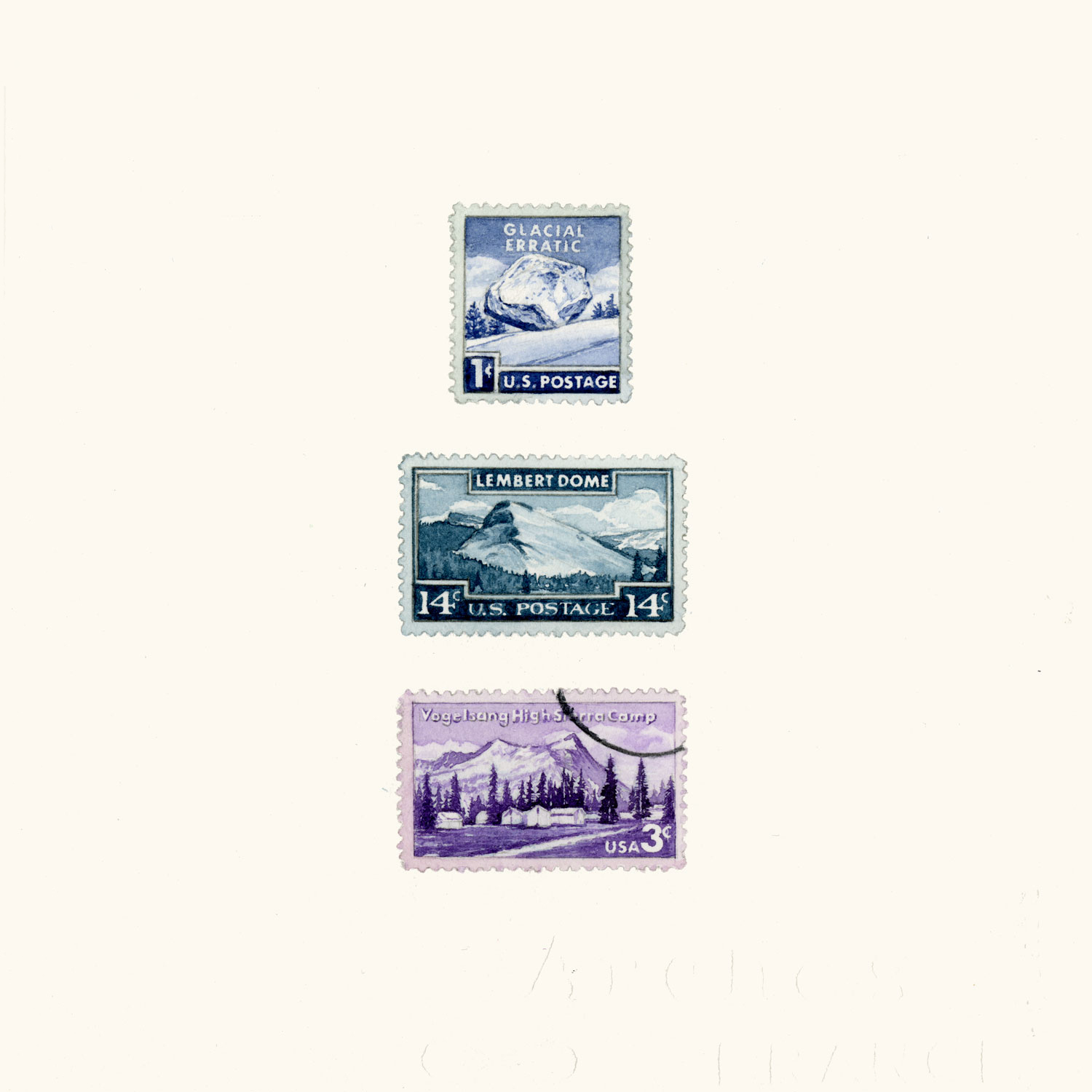 Three Yosemite Stamps