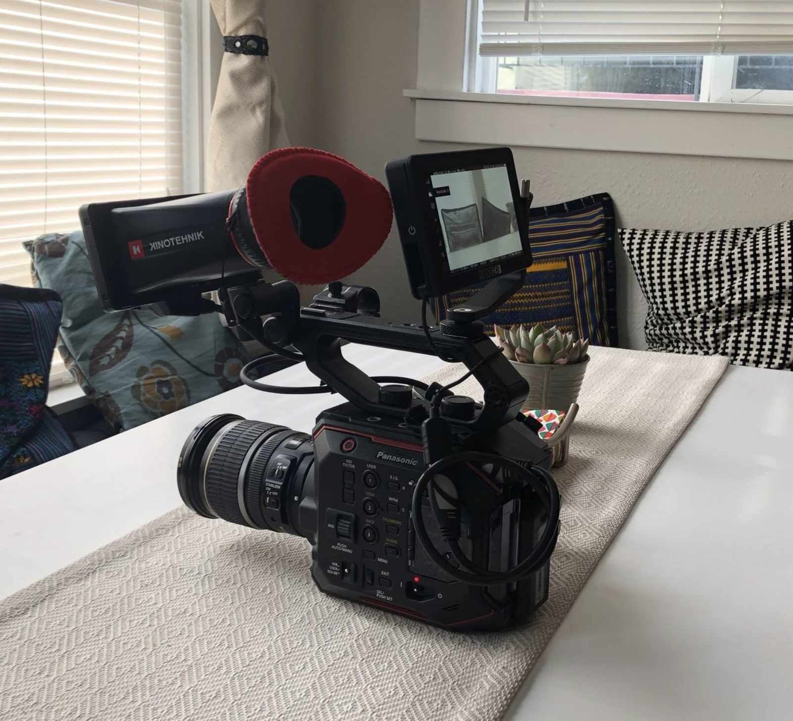 Stripped down EVA setup with a smallHD Focus monitor.