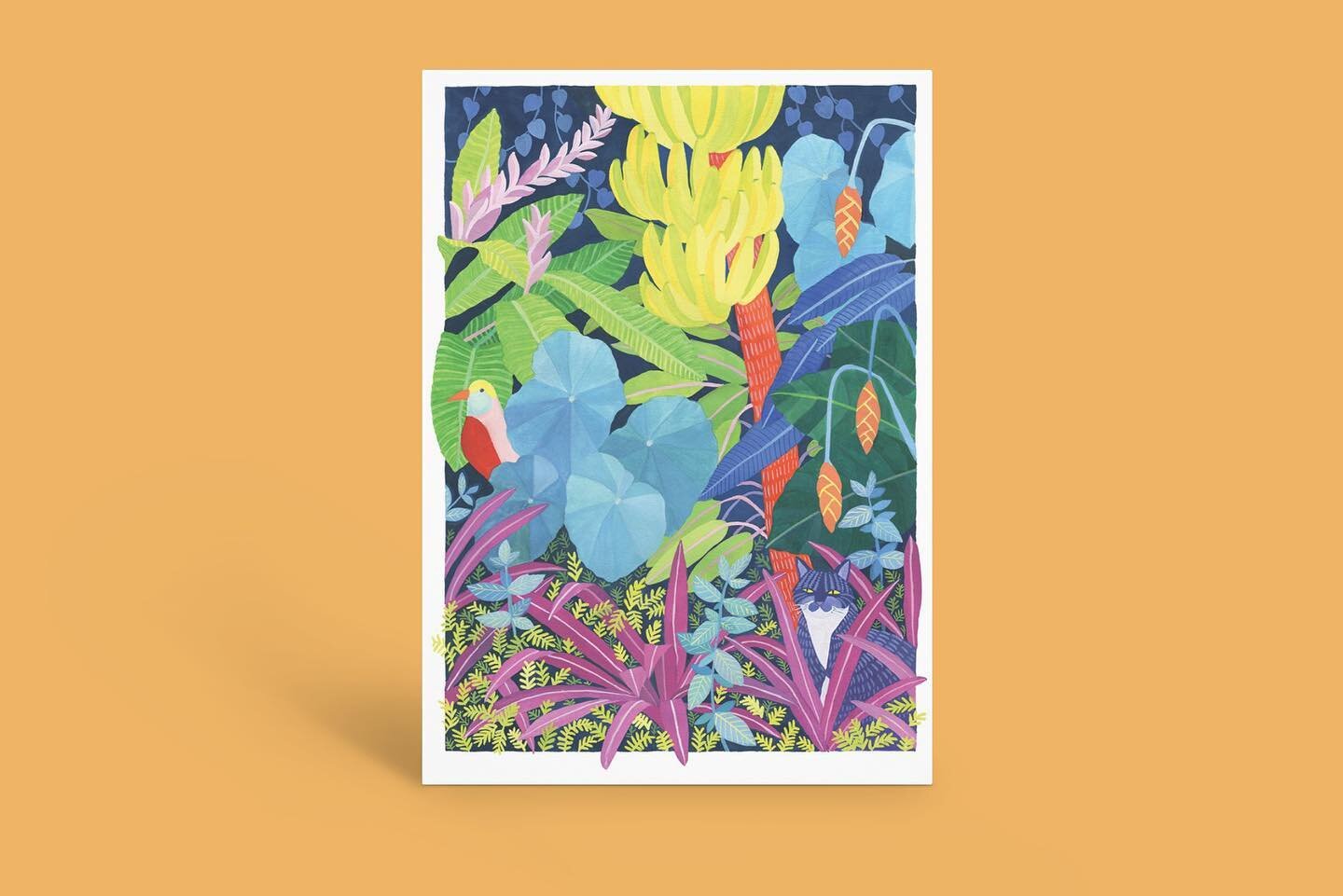 AHD NEW : Welcome back to AHD artist @sars_stricko! This is Sarah&rsquo;s second series with AHD PAPER CO. and we are thrilled to have Sarah back.

Pictured is &lsquo;ELI&rsquo;S JUNGLE&rsquo; one of three beautiful gauche painted card designs, that 