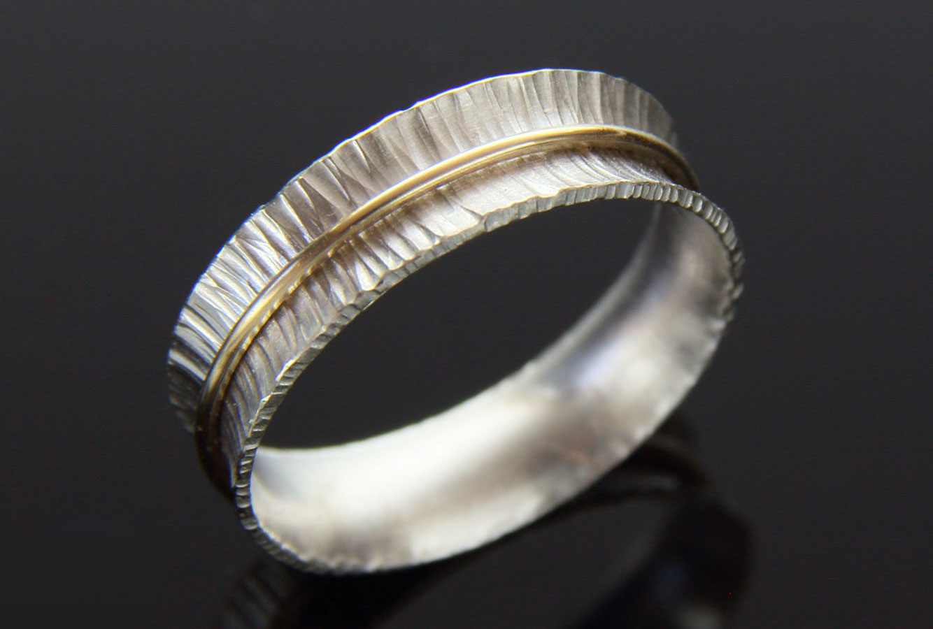 Narrow Spinner Ring with 14K Band