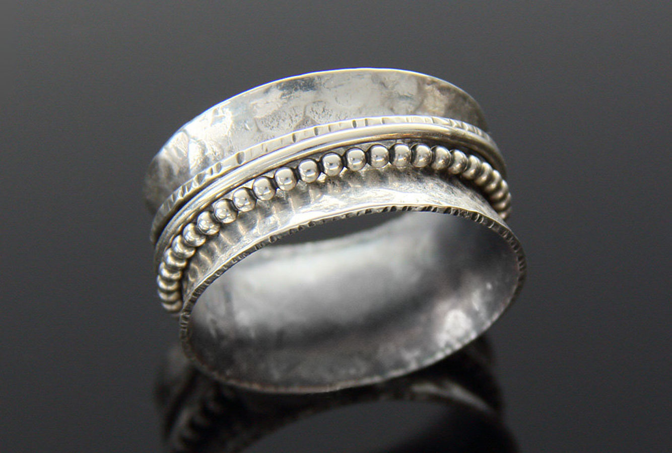 Spinner Ring, Hammered