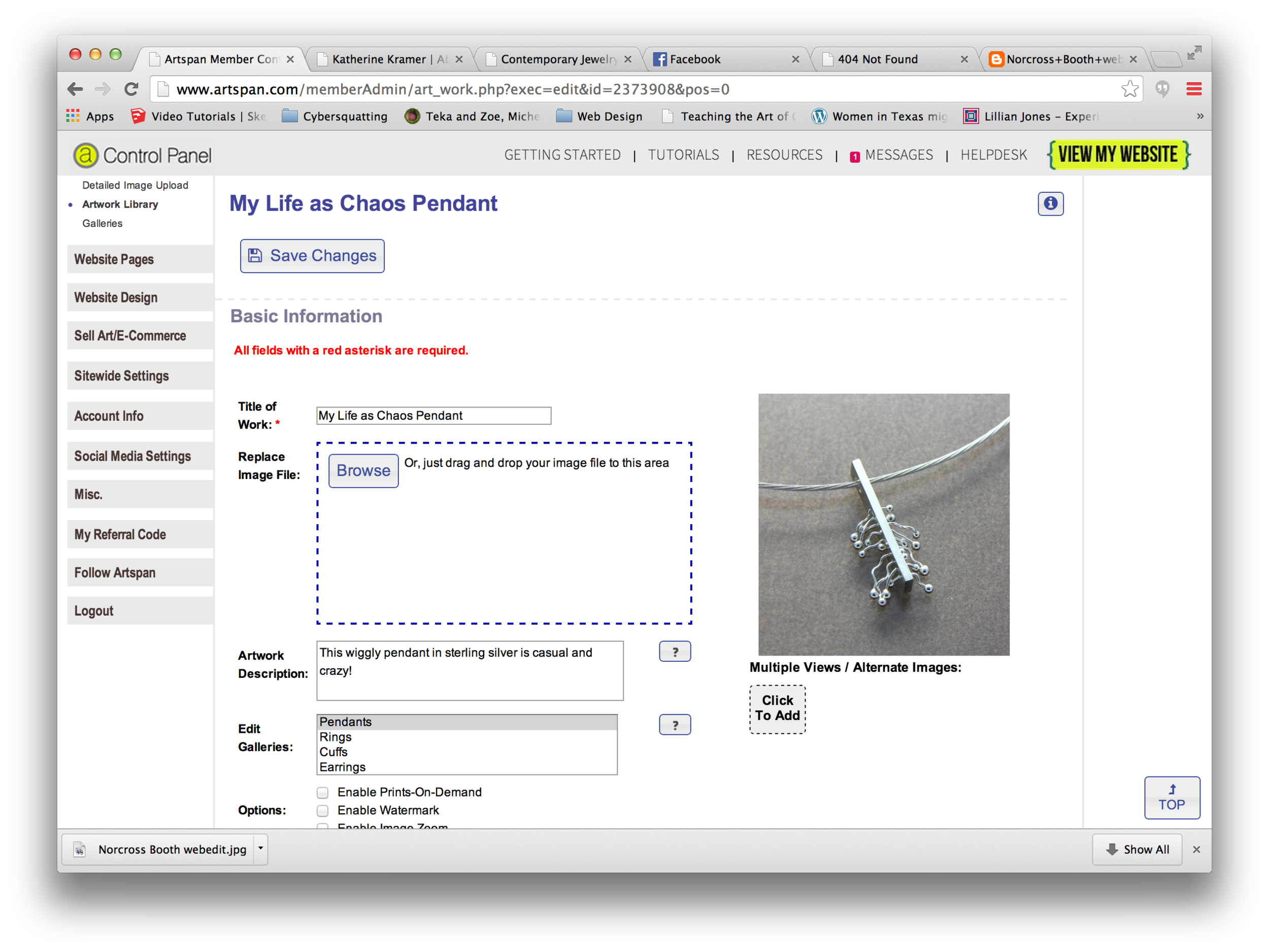 Adding an item for sale...click to enlarge