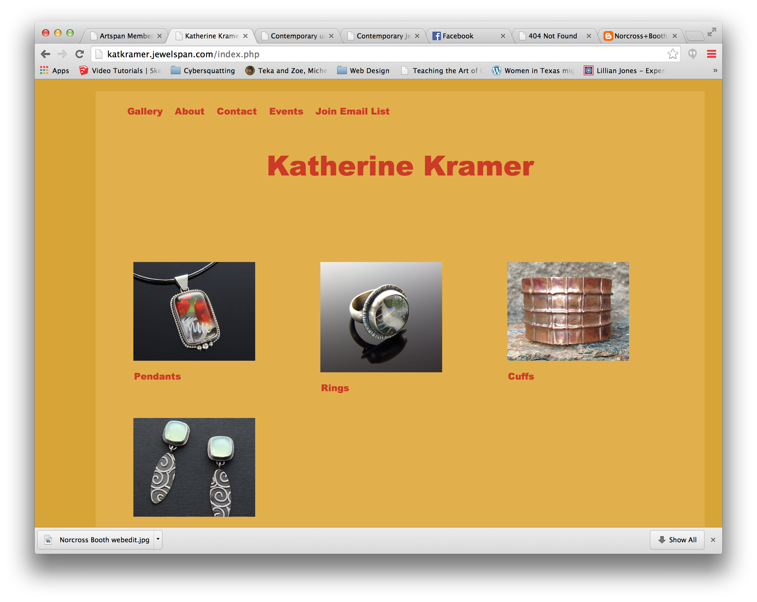 The main gallery page