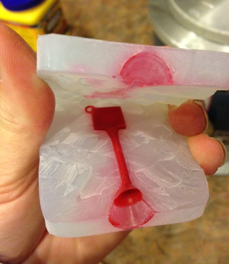 Completed wax model in the mold