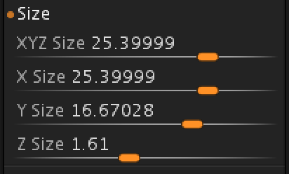 average size of zbrush file