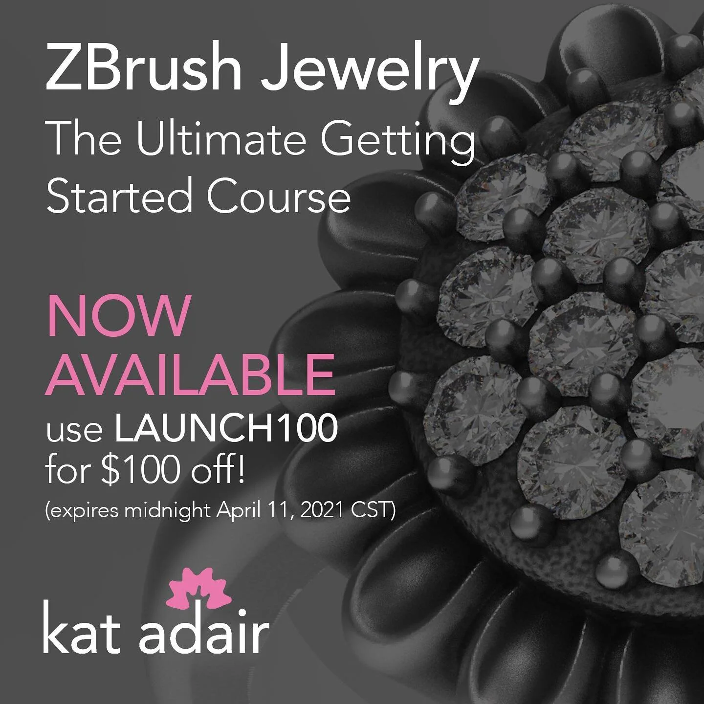 It&rsquo;s finally here!  I just released by new ZBrush Jewelry course this week, and I think it turned out really well.  I scored a super duper domain name&mdash;www.zbrush jewelry.com. 😃 The course is significantly different than other ZBrush jewe