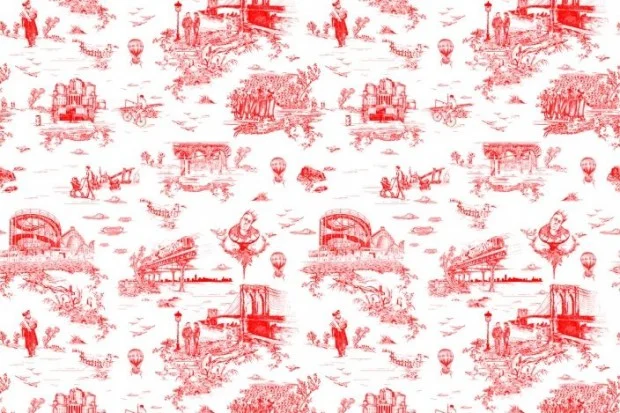 Commissioned by Mike Diamond of the Beastie Boys, Flavor Paper’s Brooklyn Toile pays tribute to all things Brooklyn.