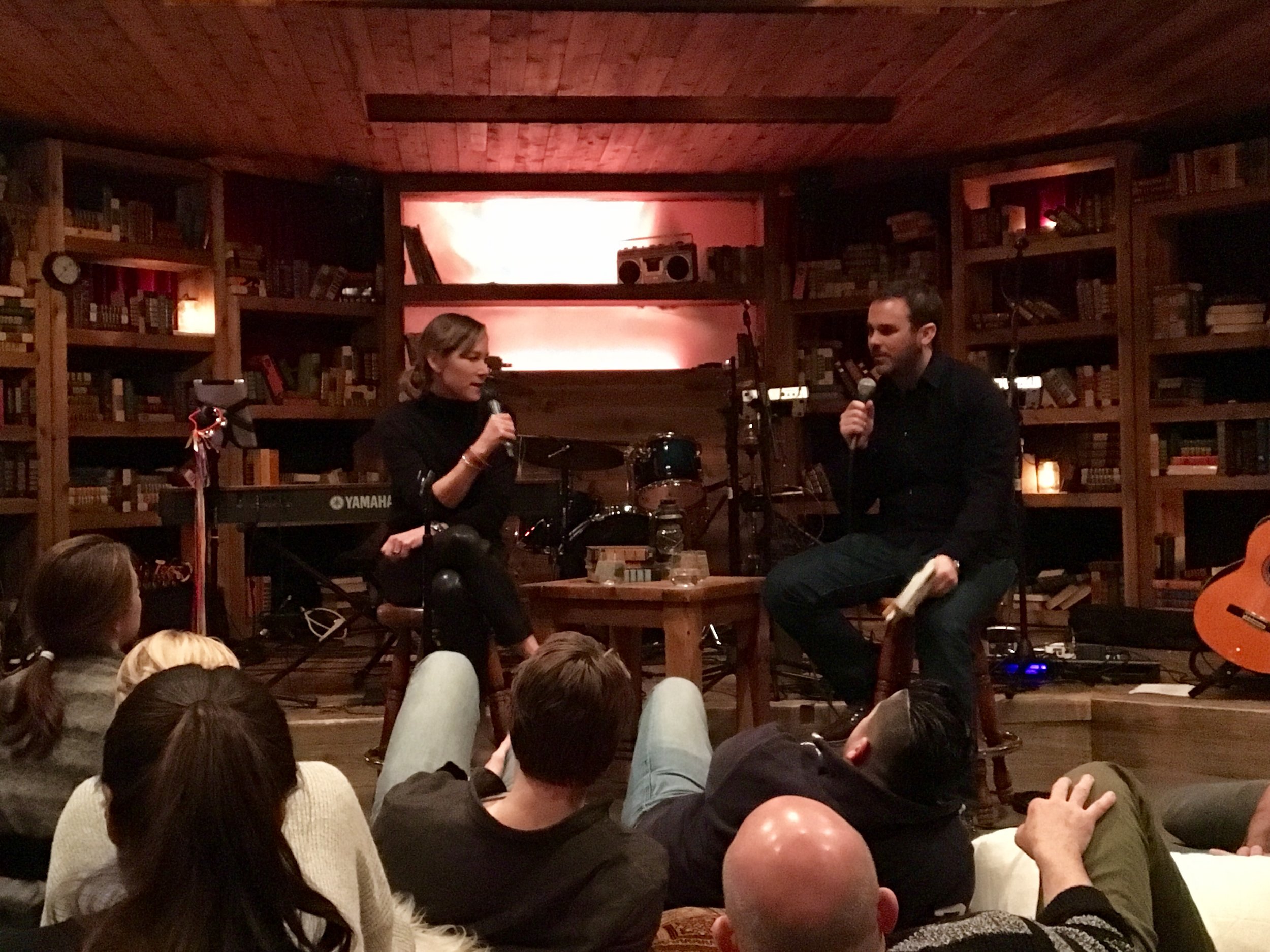 Gregg Renfrew, founder of BeautyCounter being interviewed by David Gelles of the New York Times
