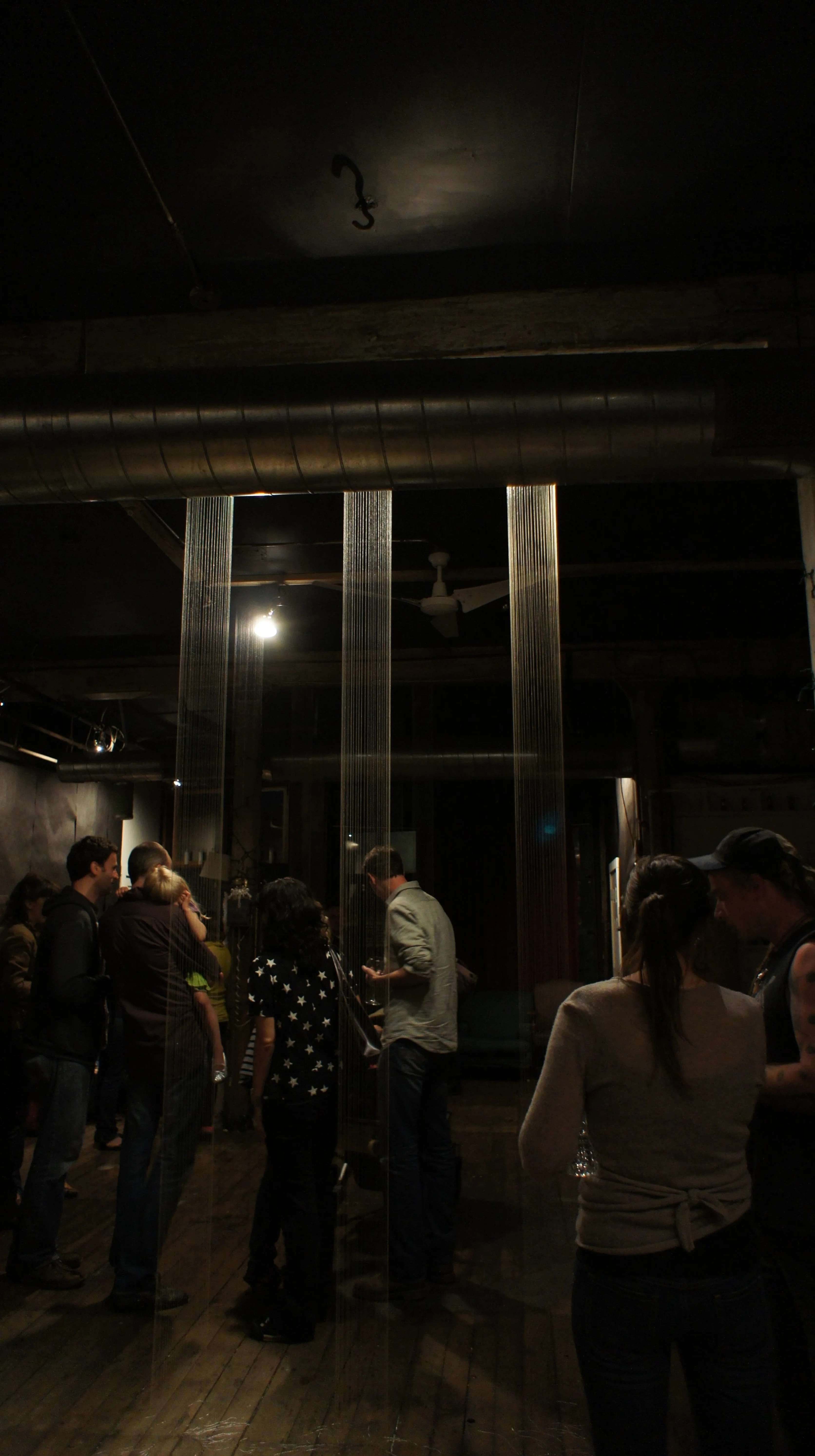   Strand was a collaborative installation I did with fellow&nbsp;   artist   &nbsp;Ian Henderson. The show    encompassed a large space, transformed to a black box,&nbsp;   with sculpture and installation    filling the entire space   .    My work wa