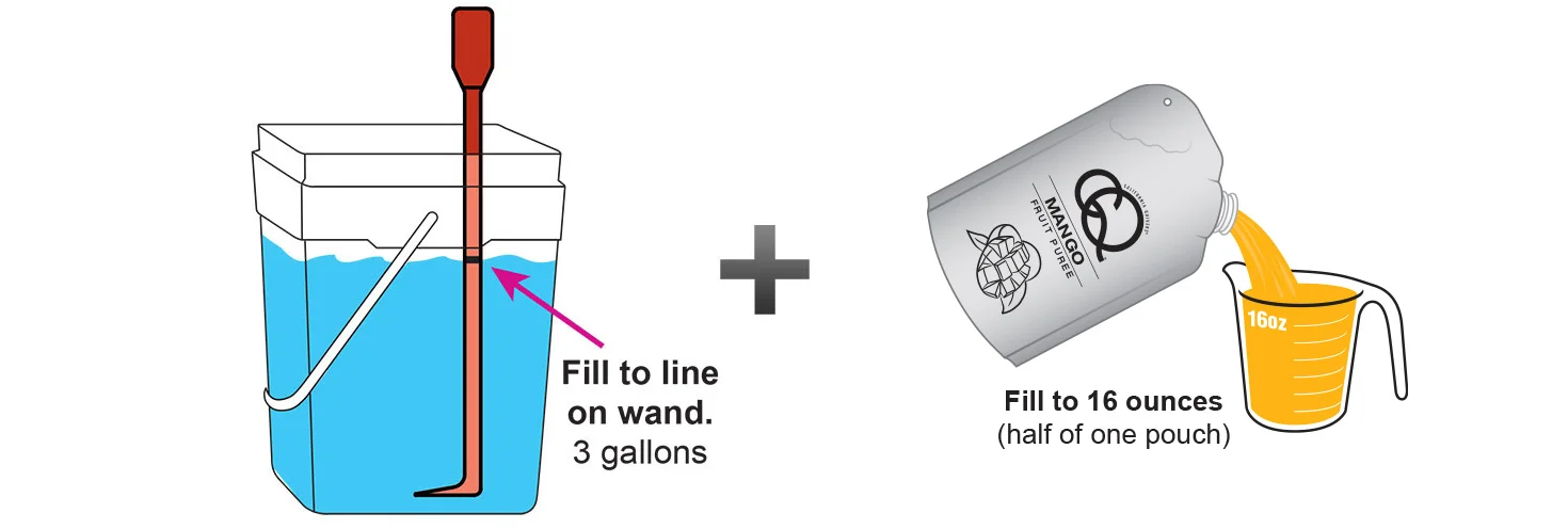 CQ-Mango-Watermelon-Spa-Water-Recipe-Step-3-Fill-CQ-Mixing-Bucket-Water-and-1-pouch-CQ-Mango-Watermelon-Puree.jpg