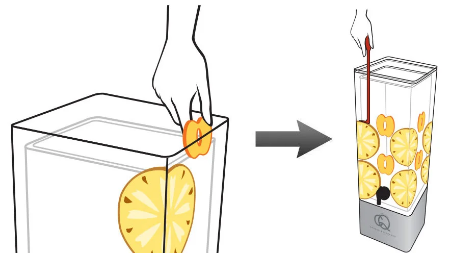 CQ-Peach-Pineapple-Infused-Water-Recipe-Step-2-Add-Fruit-Into-BPA-Free-Infusion-Jar.jpg