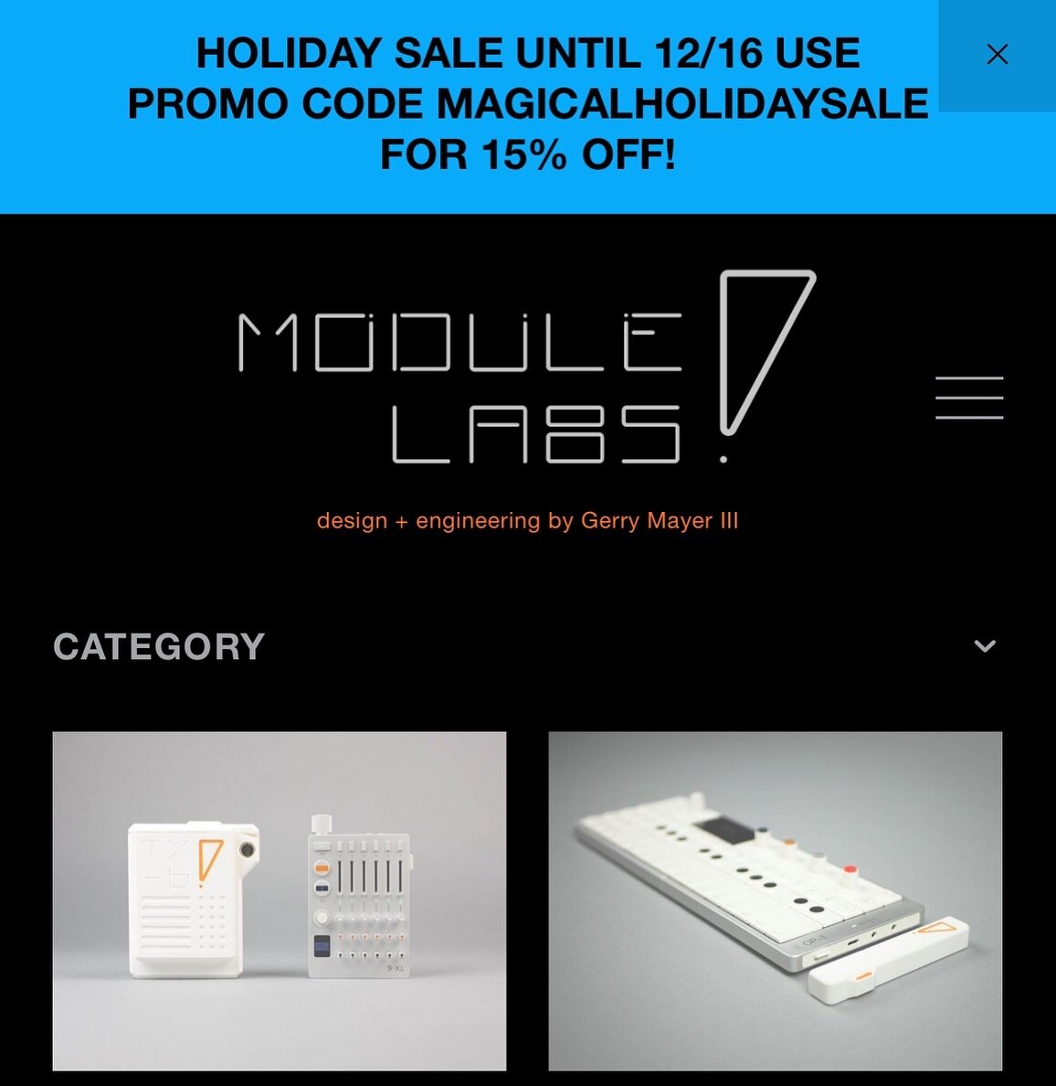 Check out the shiny new online store over at modulelabsdesign.com! While you&rsquo;re there, make proper good use of the 15% sale, now until Dec. 16! Cheers!