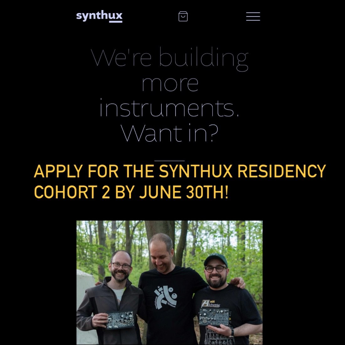 Last year I was accepted to the @synthux.academy Residency program focusing on creating a new instrument and exhibited at Superbooth26, I can&rsquo;t recommend this more! Roey Tsemah, the founder of Synthux wrote a lovely article all about it if you&