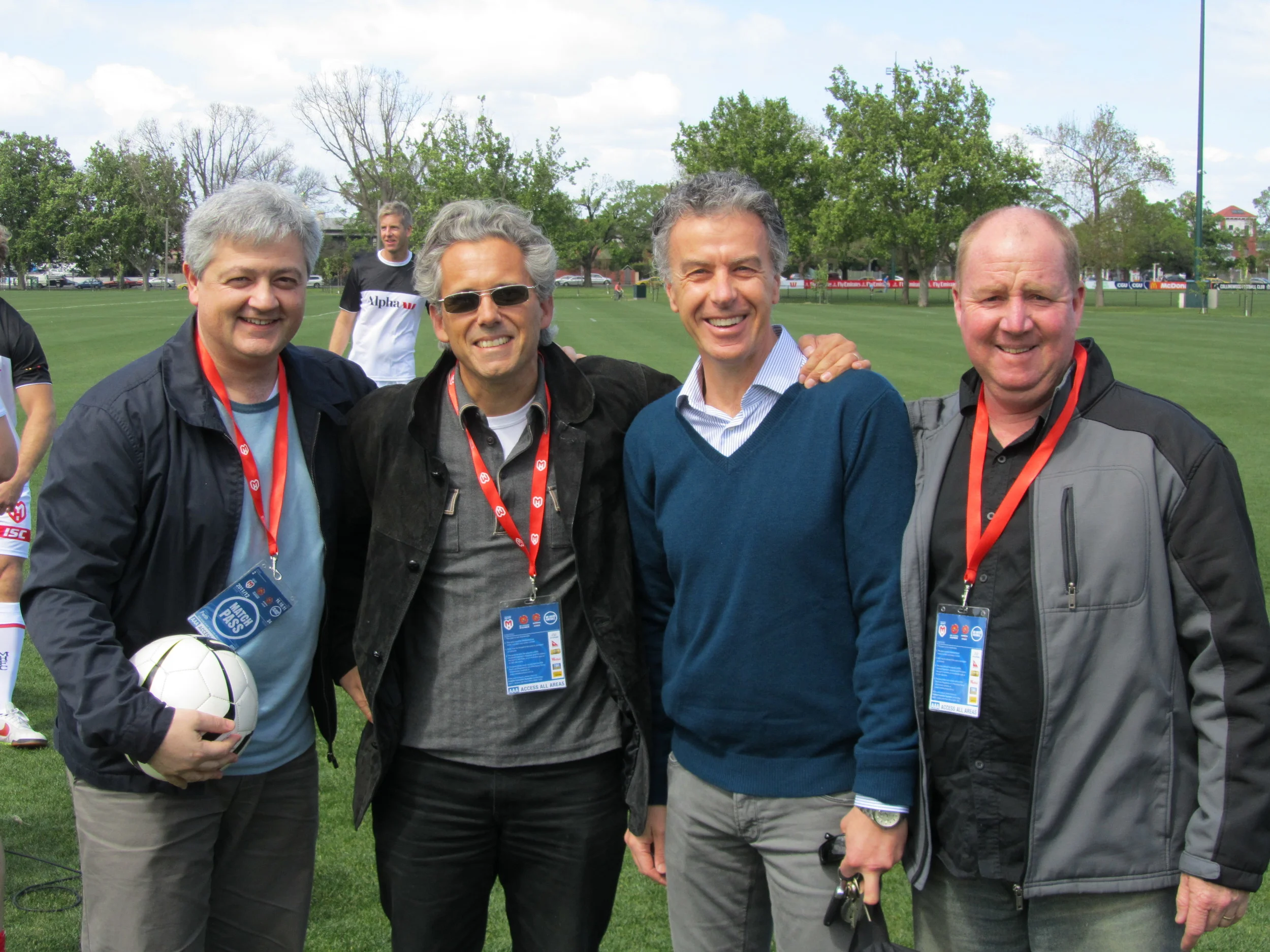 Rodrigo, Vinnie & Warren with Santo Cilauro