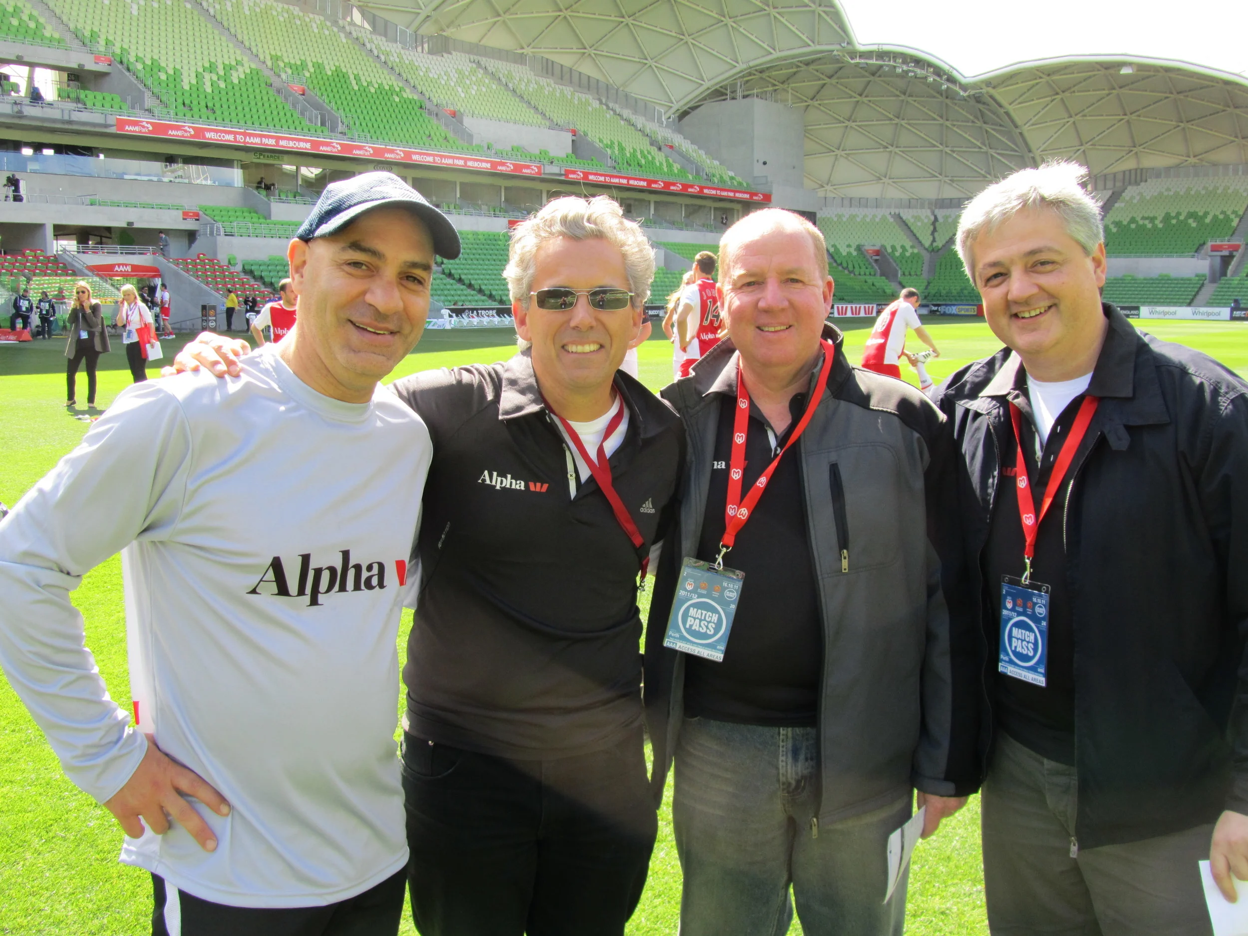 Vinnie, Warren and Rodrigo with SBS' David Basher 