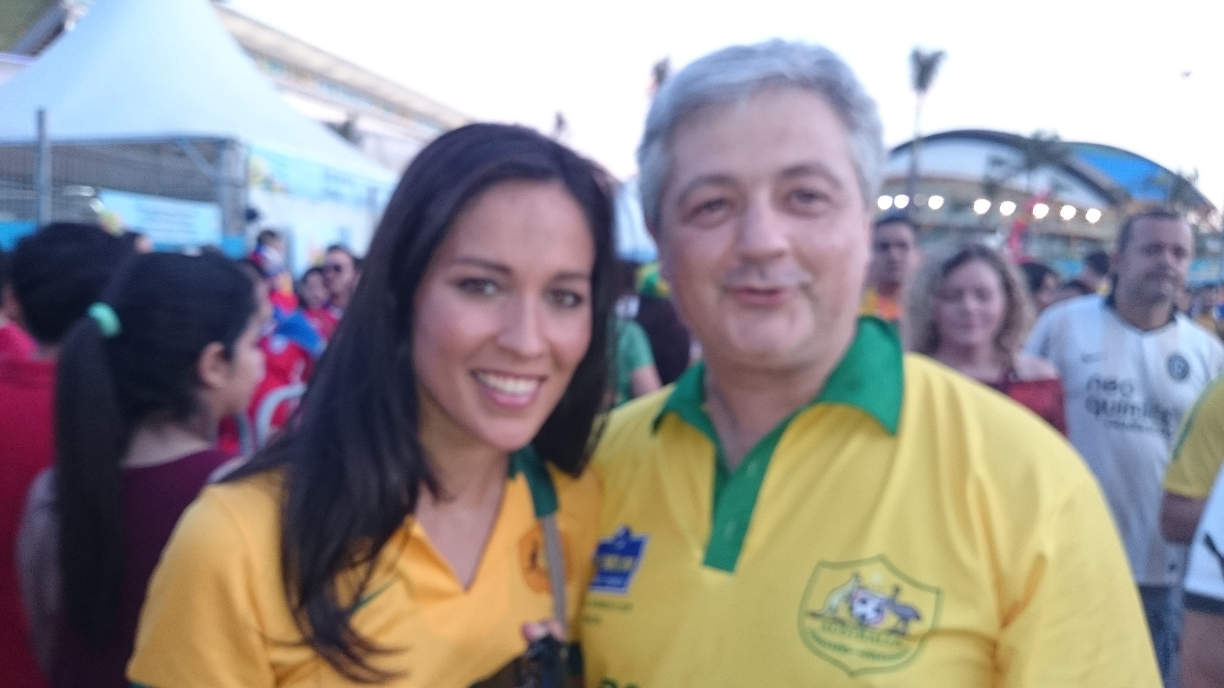 Rodrigo Rodriguez (The Thorn) with Ten Network's Mel McLaughlin (The Rose) 