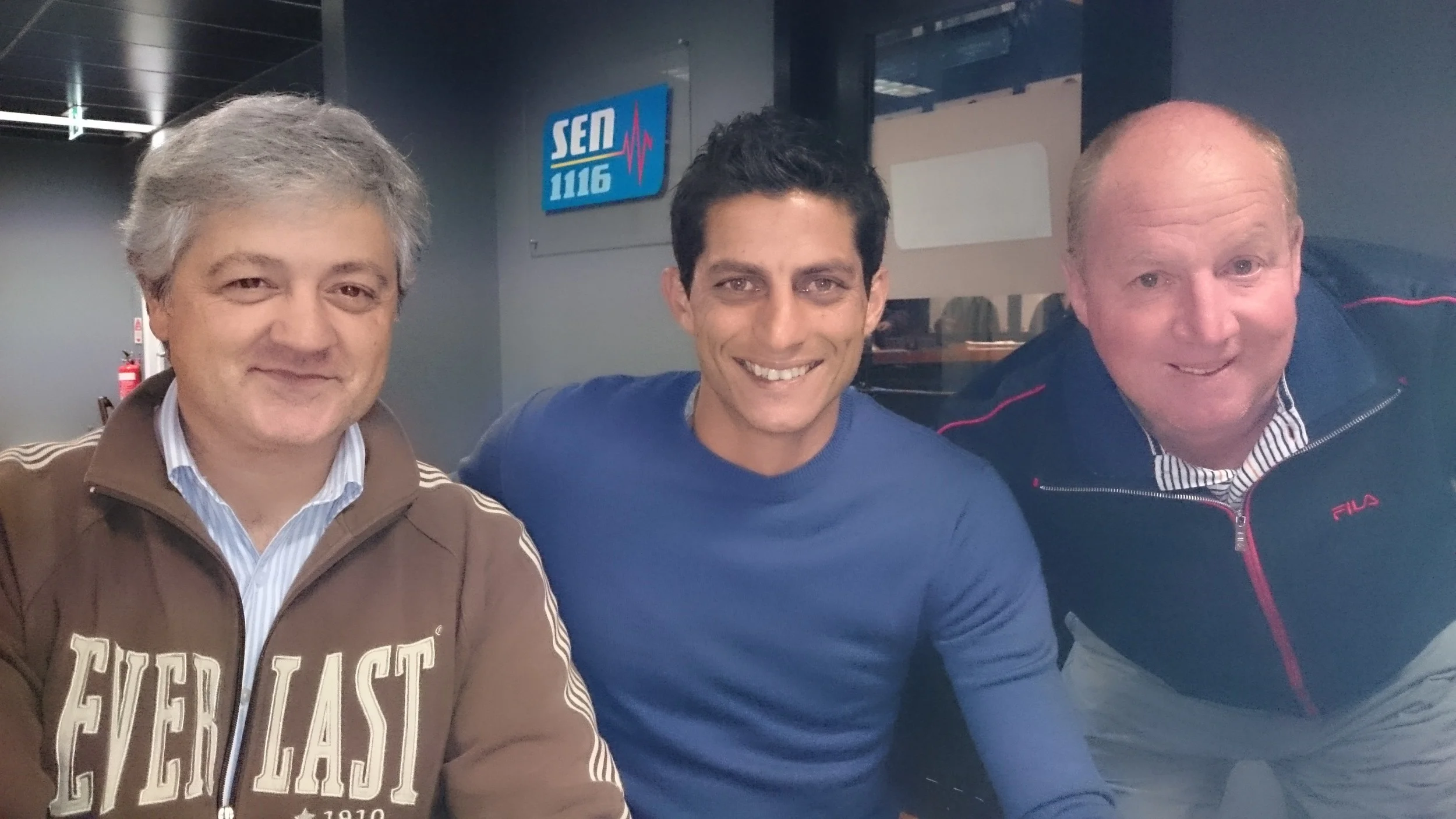Rodrigo and Warren with Australian football star Simon Colosimo  