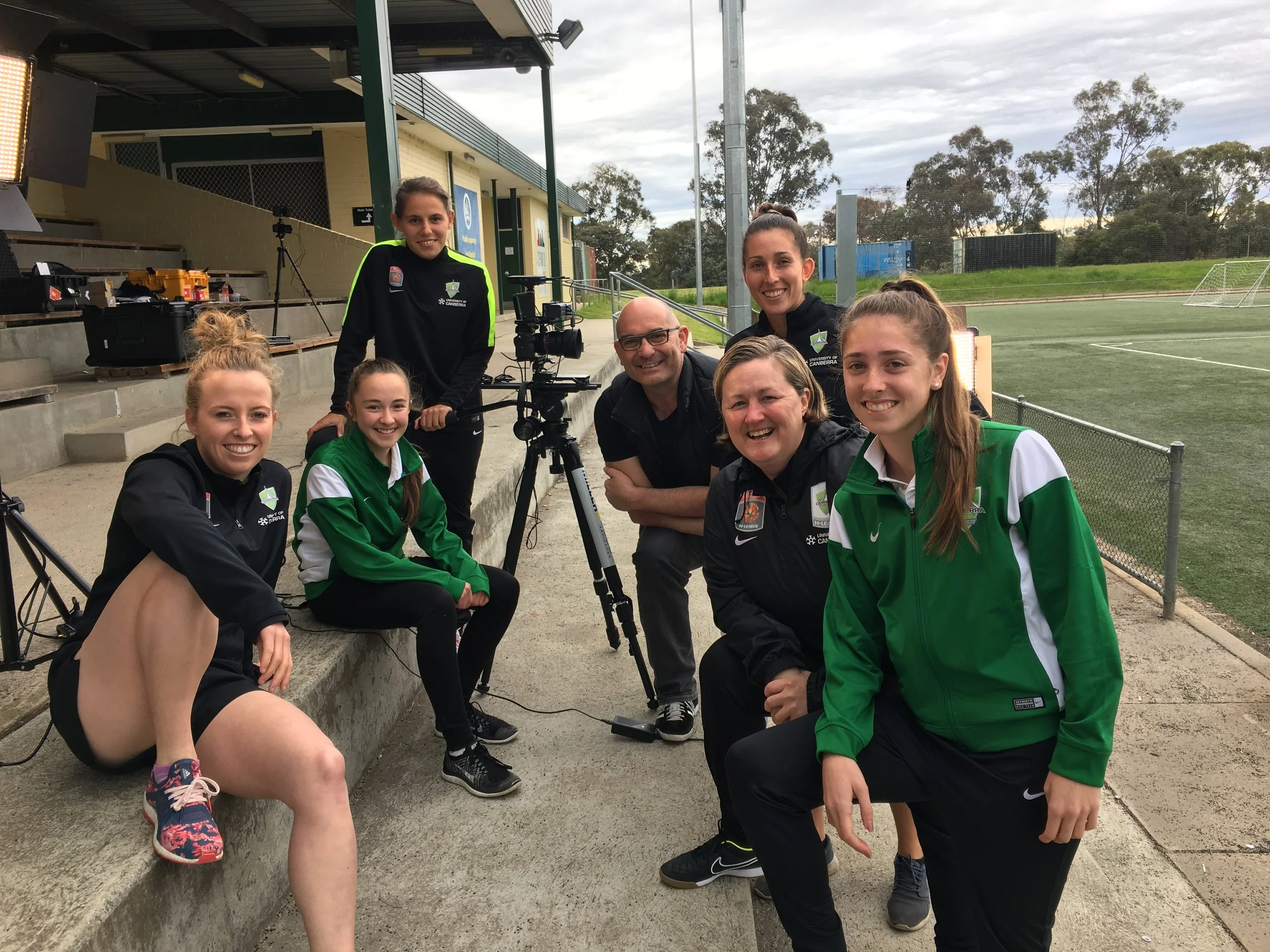 Carlos with the Canberra United crew