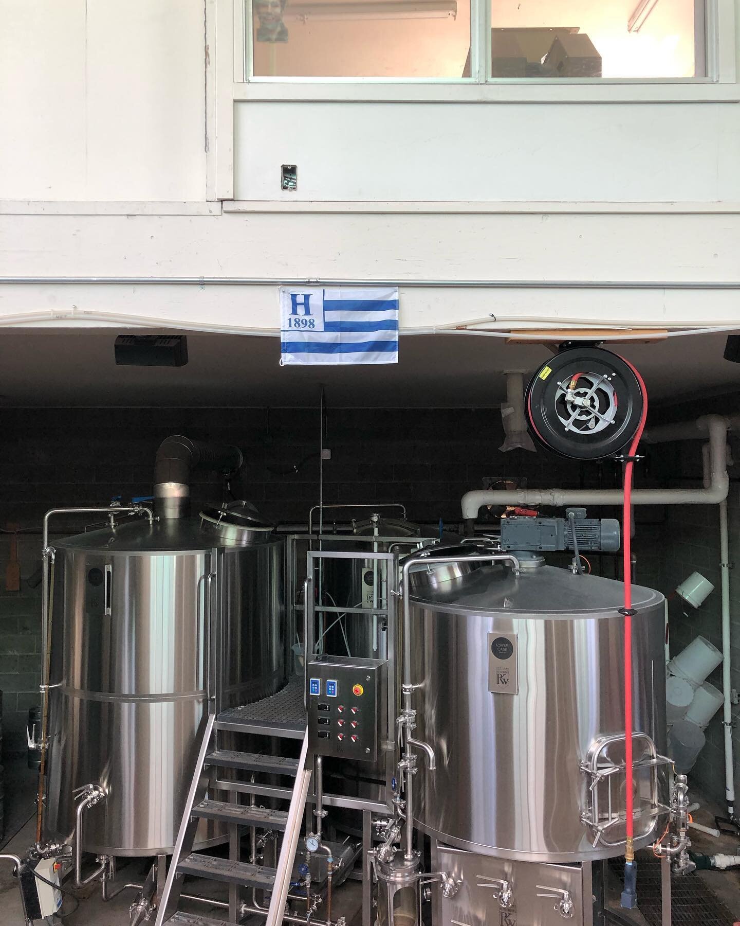 We&rsquo;re not big on displaying &ldquo;pieces of flair&rdquo; at the brewery but this was too cool. It&rsquo;s a flag from our friend, Tabea, whose home is in Dortmund, Germany. It is the flag of her rowing club and she wanted us to have a piece of