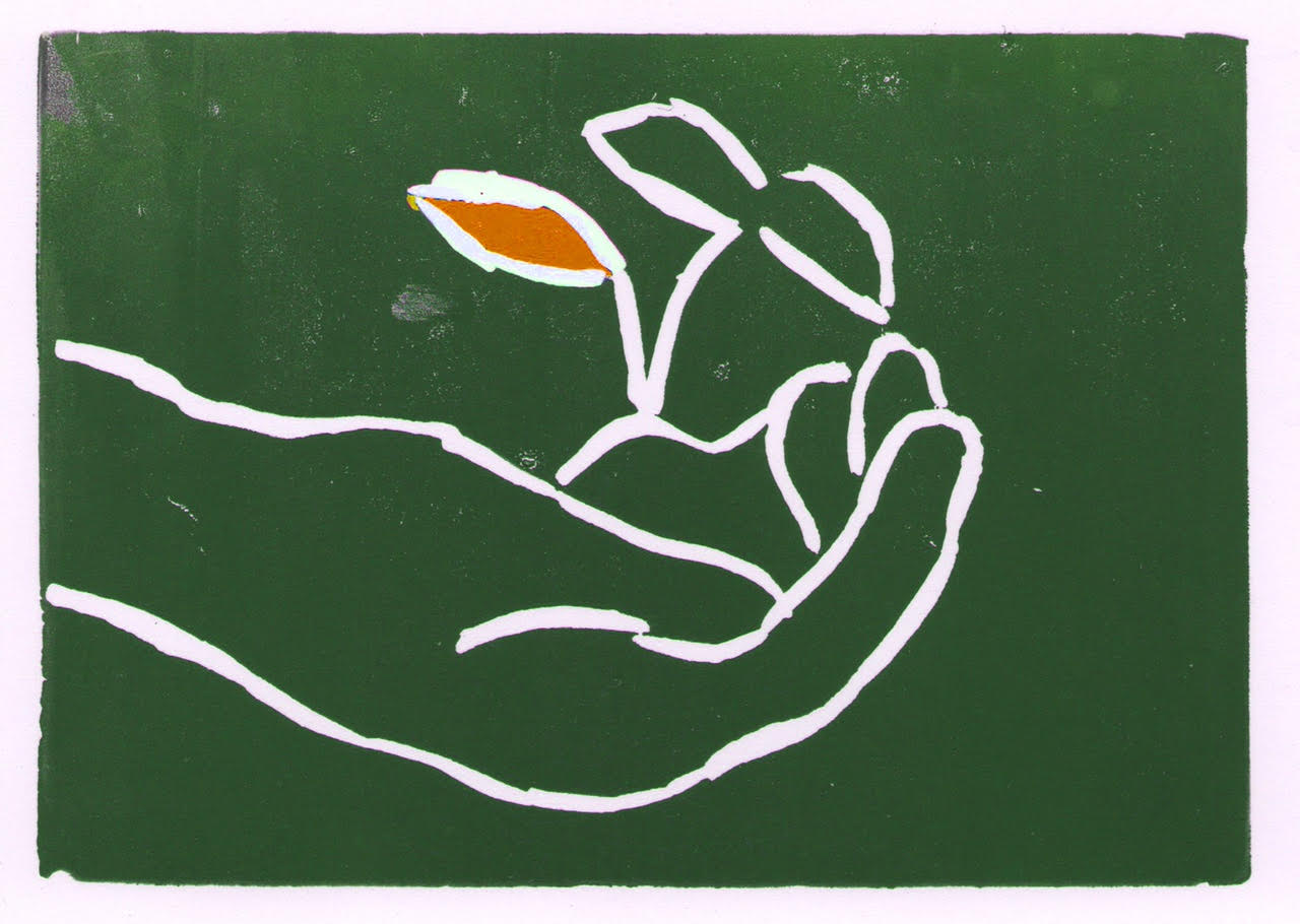 Block print by Augden Hayes, 2014.