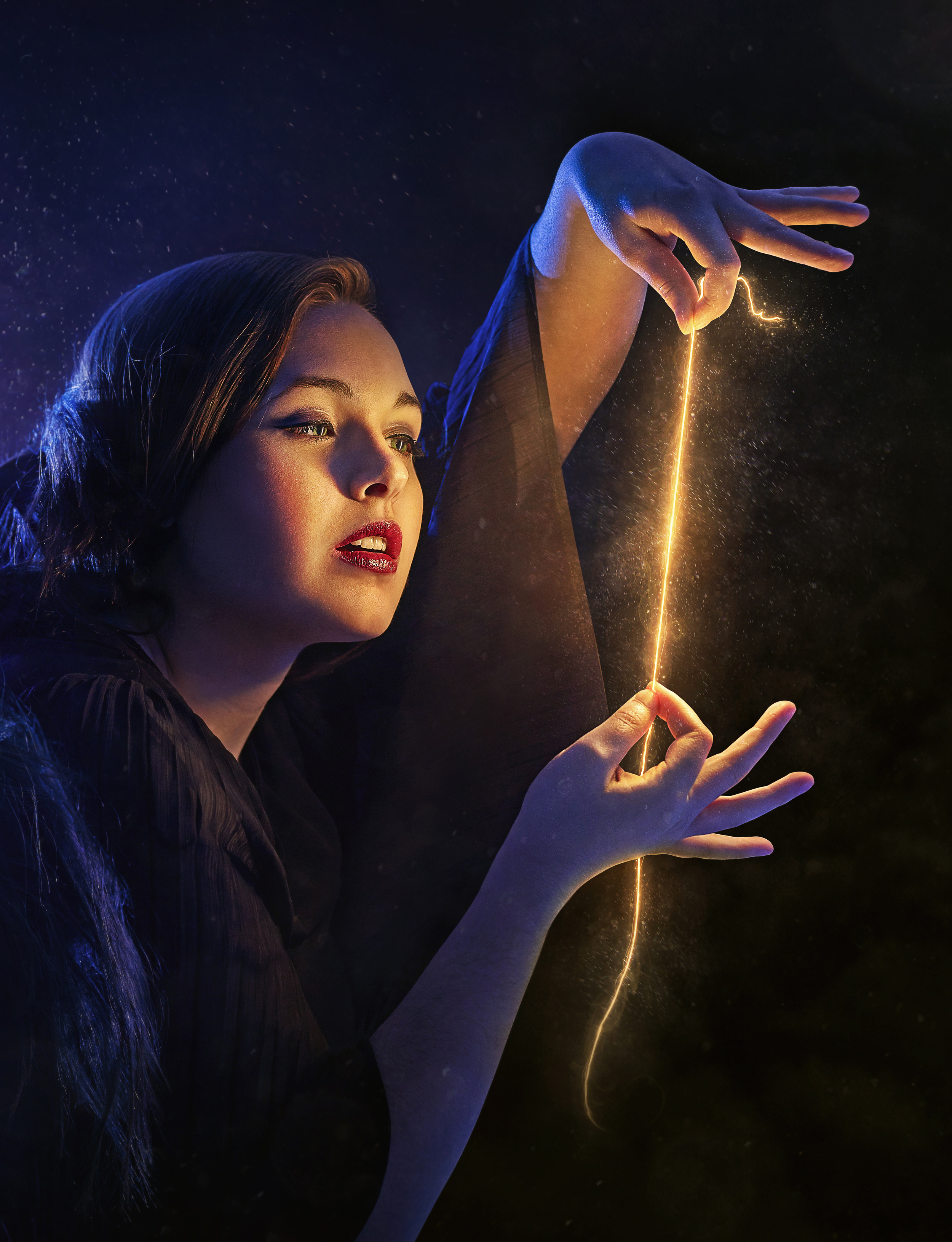 Lachesis, "The Allotter" or " Appointer, " measures the thread created by Clotho and decides how long your life is to be. In some tellings she embellishes the thread with your destiny and the events that shall occur in your life.
