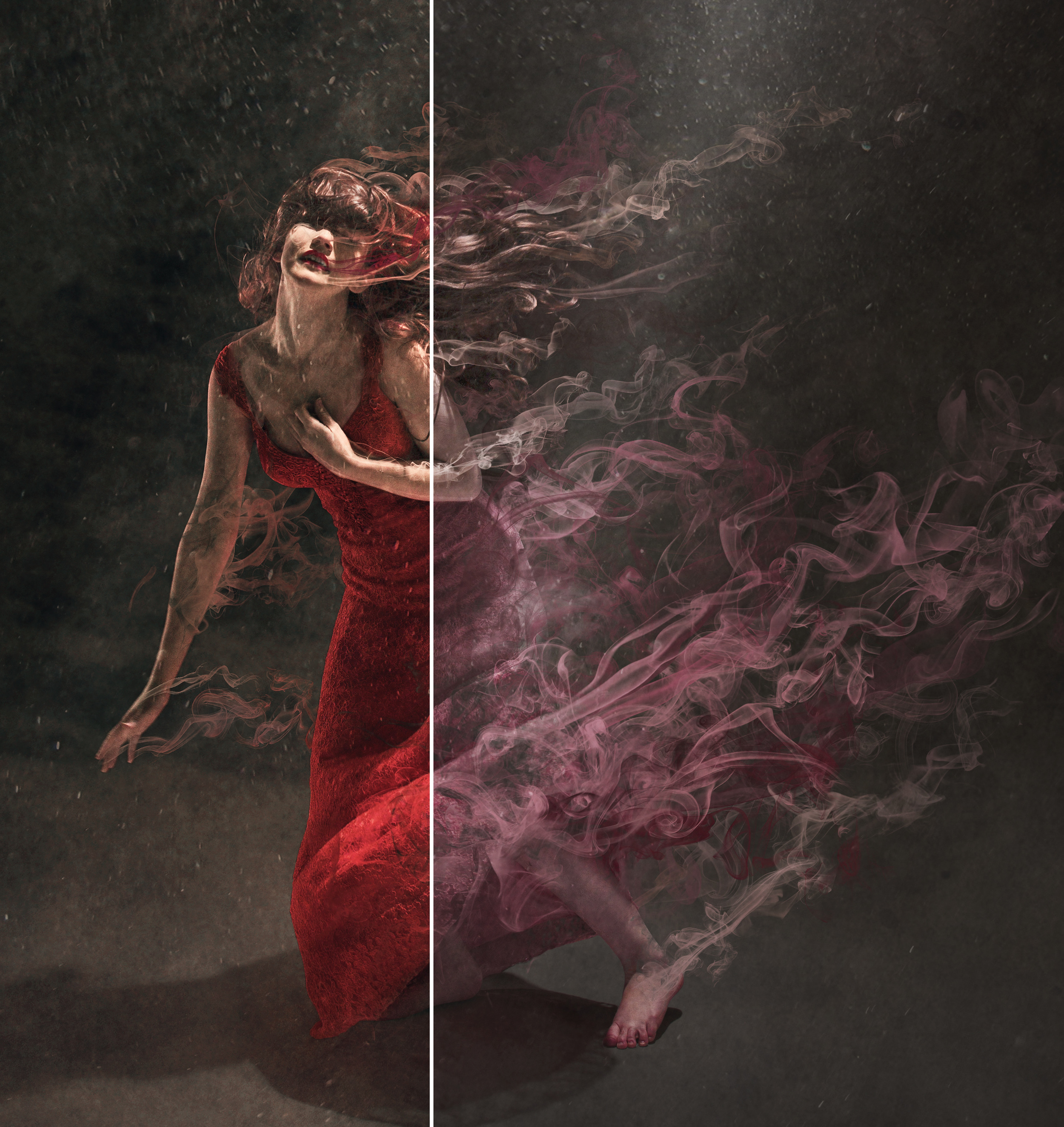 The Left is with color correction and the right is without any color editing.