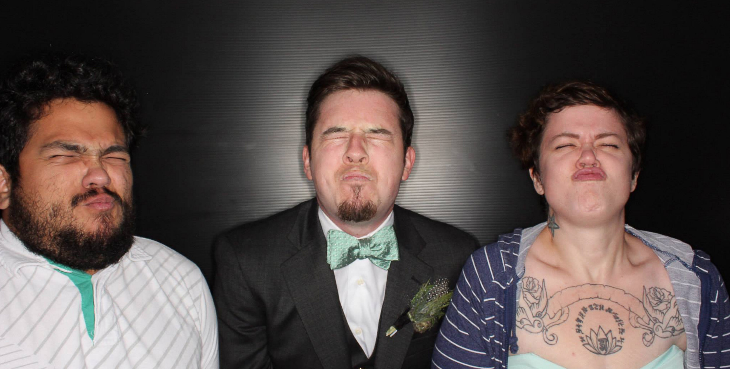 Oscar and Veronica and I looking so fresh at my wedding.