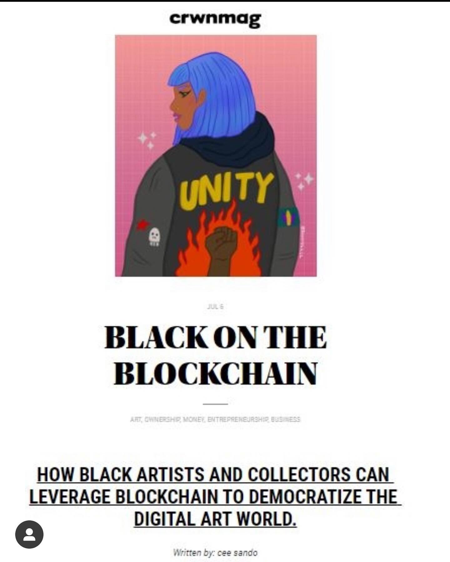 Had the honor on speaking about my experience as a Black artist in today&rsquo;s society with the amazing @ceesando of CRWN Magazine. Read the full article....Link in my story and on her page! Art by @gammykillz
&bull;
&bull;
To my fellow artists out