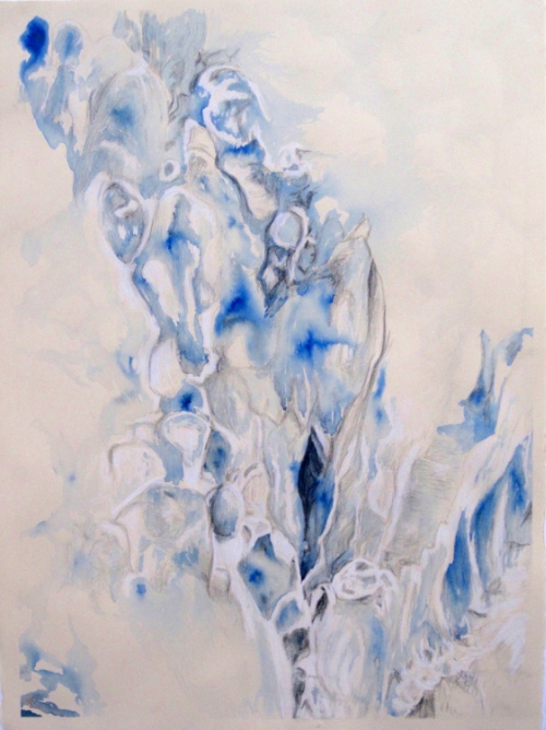 Steady, 2014 ink and conte crayon on paper 22.5” x 30”