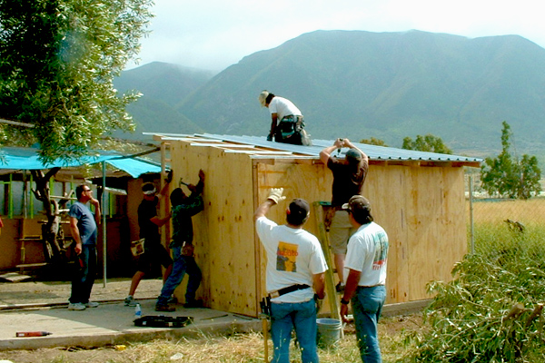 Serving at a battered women's shelter in Mexico