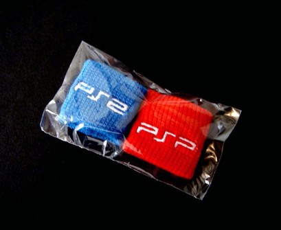 Invite for Playstation event. Sweat bands for thumbs