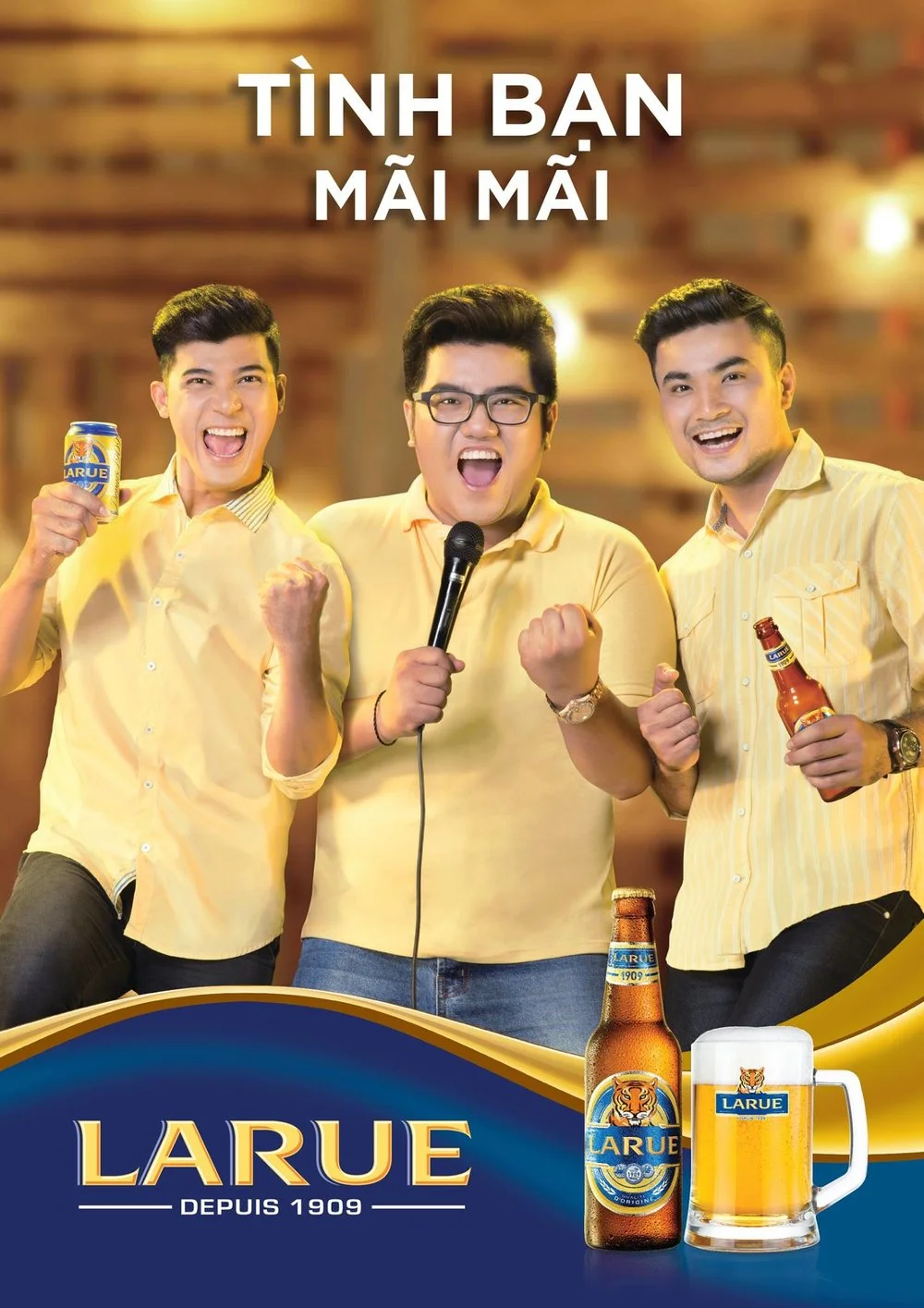 Chụp ảnh quảng cáo sản phẩm bia Larue. Ảnh: MAKI.vn