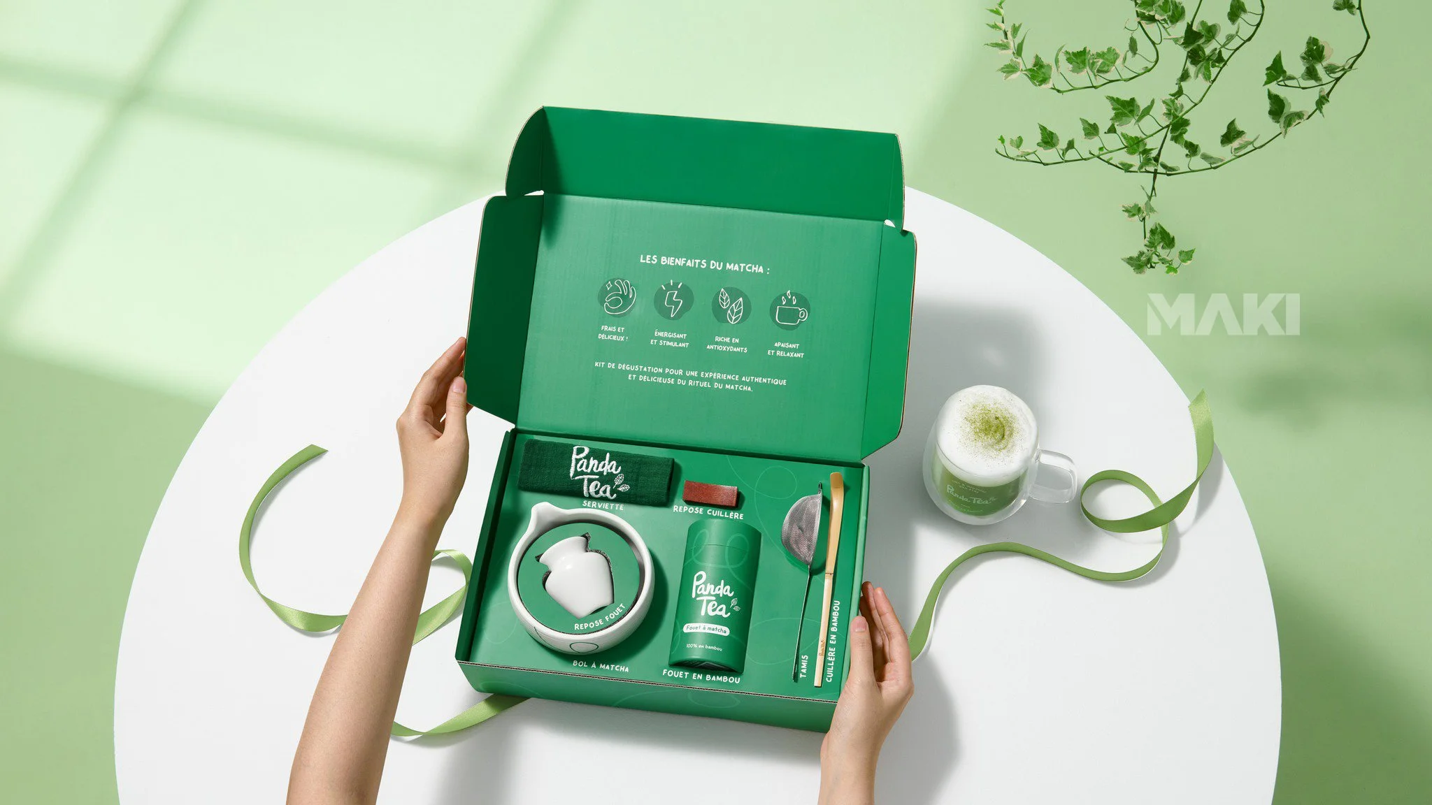 The Green Essence: Blending Modernity with Ancient Soul for Panda Tea Matcha by MAKI Studio