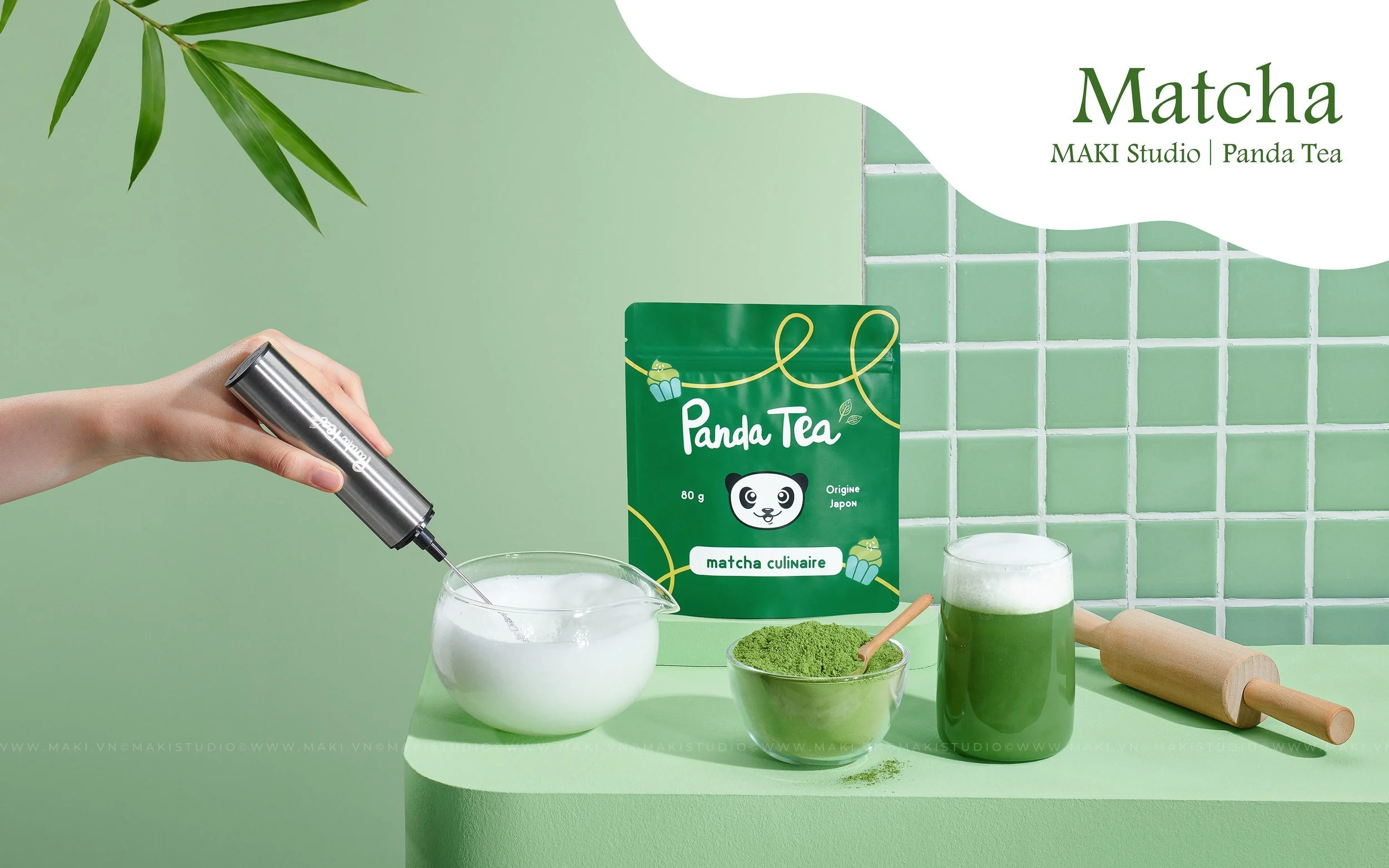 The Green Essence: Blending Modernity with Ancient Soul for Panda Tea Matcha by MAKI Studio