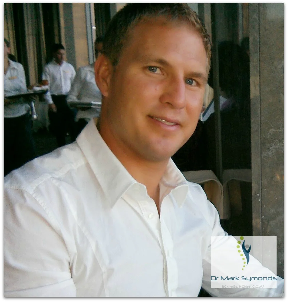 Dr Mark Symonds - Chiropractor Sydney CBD  Bachelor Chiropractic Science Master of Chiropractic  Certified Chiropractic Wellness Practitioner Certified Neuro Emotional Technique / Applied Kinesiology / Neural Organisation Technique Master Practitioner NLP