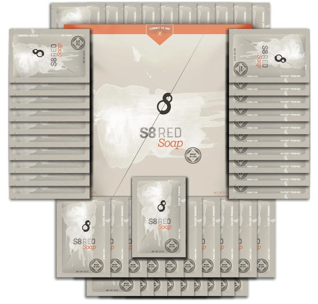 S8 RED Soap (50 Sachets/ Bag or 8oz Bottles)