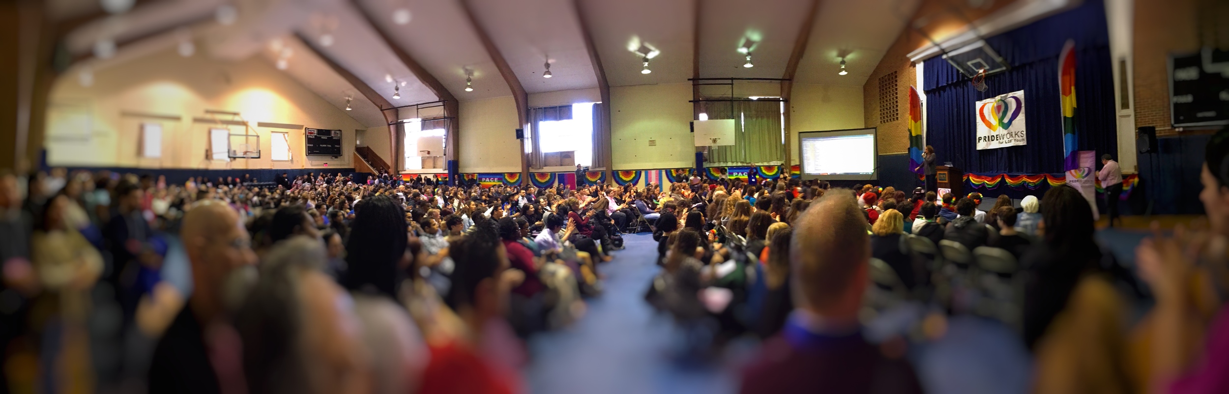 Prideworks Queer Youth Conference, 2015. (Deliberately blurred to protect identities.)
