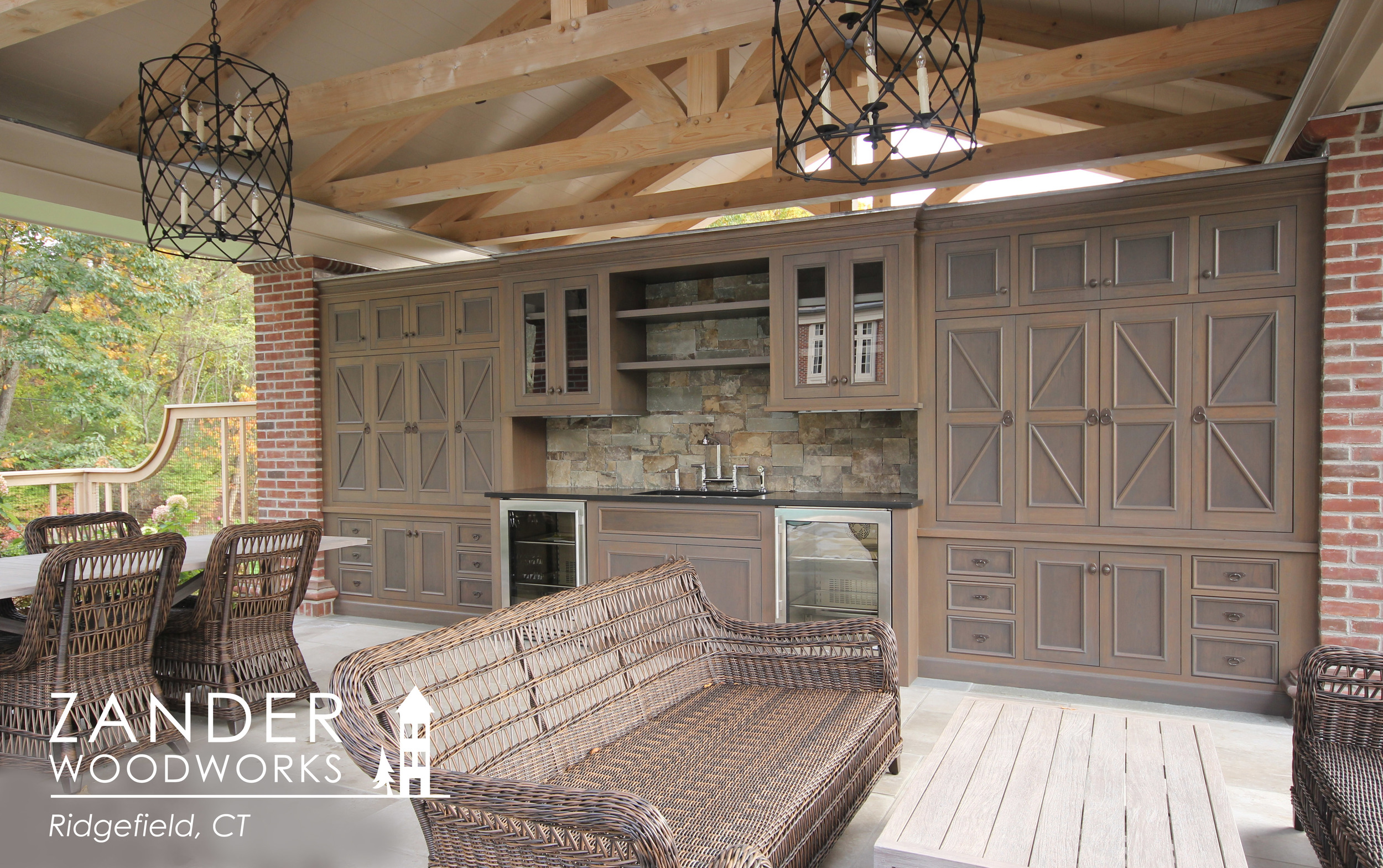 Outdoor Teak Kitchen, Westport CT