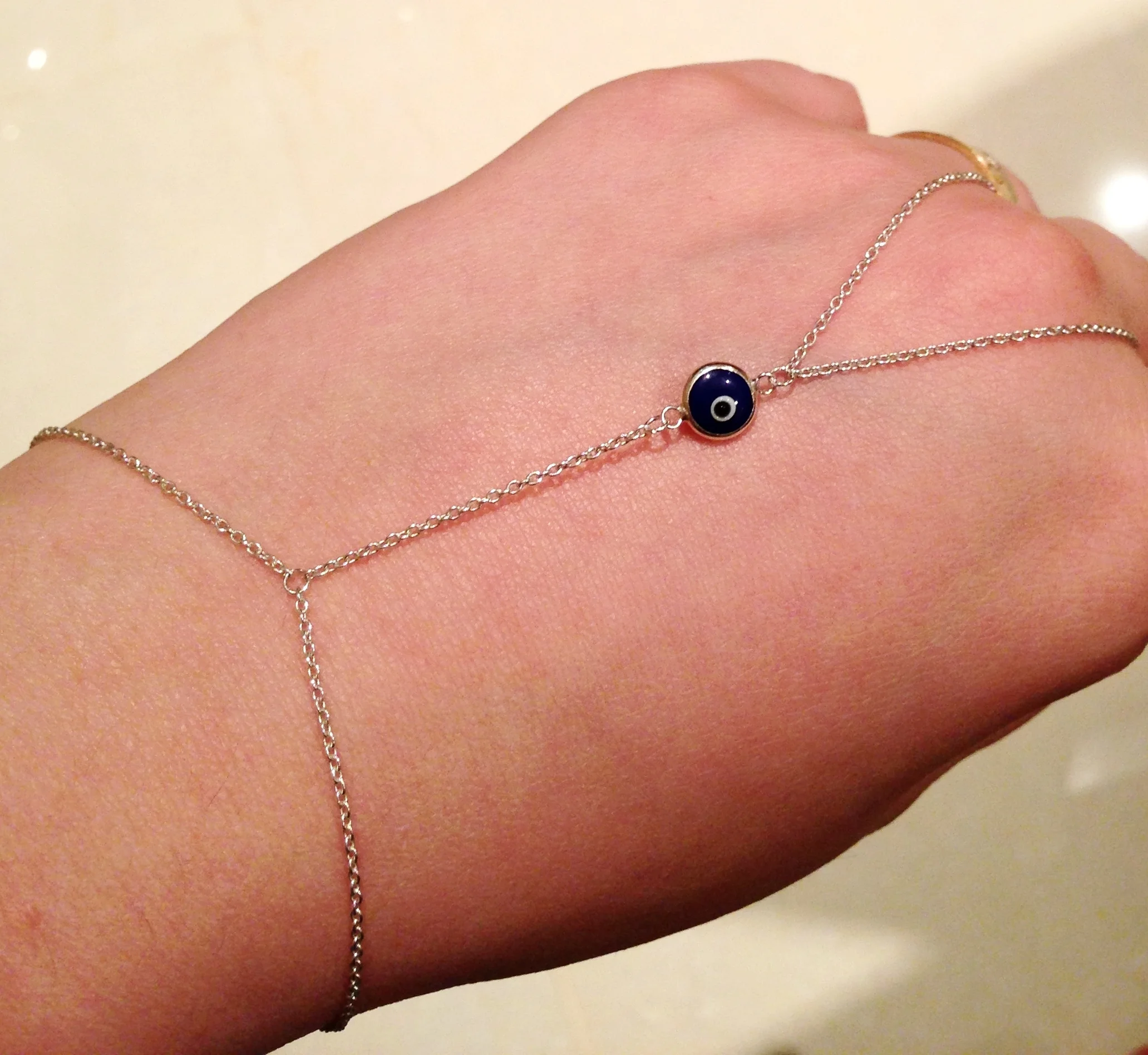Evil Eye Finger Bracelet