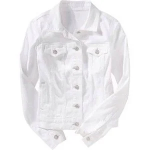 Image of Classic White Denim Jacket Courtesy of Pinterest