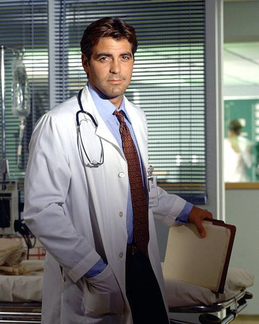 Photo of Clooney as ER's Dr. Ross (found on PopSugar)