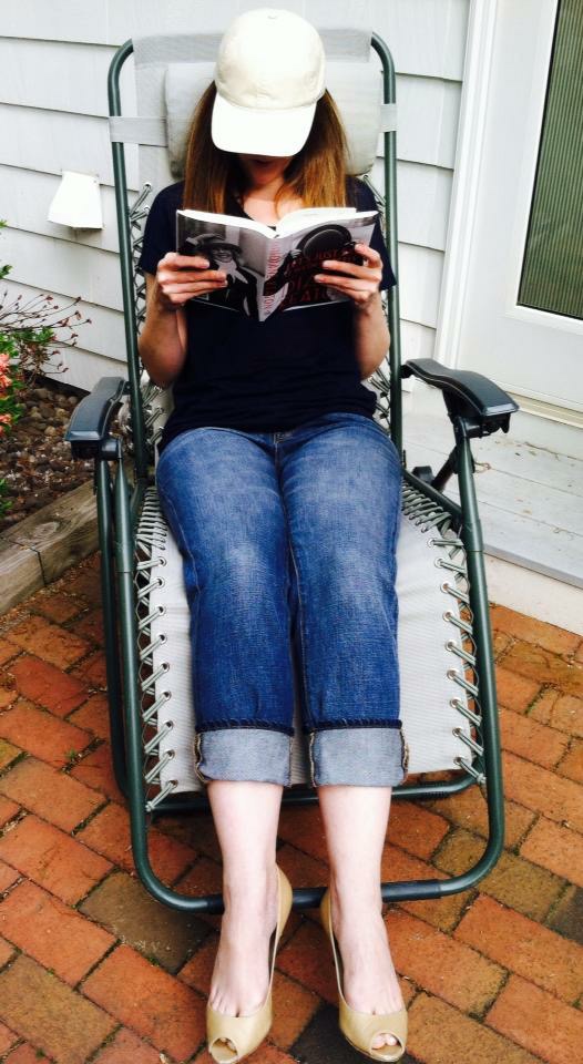 Me Hiding Out. With Diane Keaton's book .