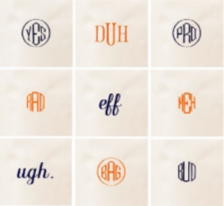 Creative monogramming to appeal to the snarky sophisticate in all of us 