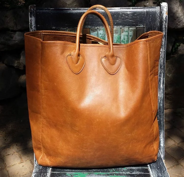 ll bean leather tote vintage