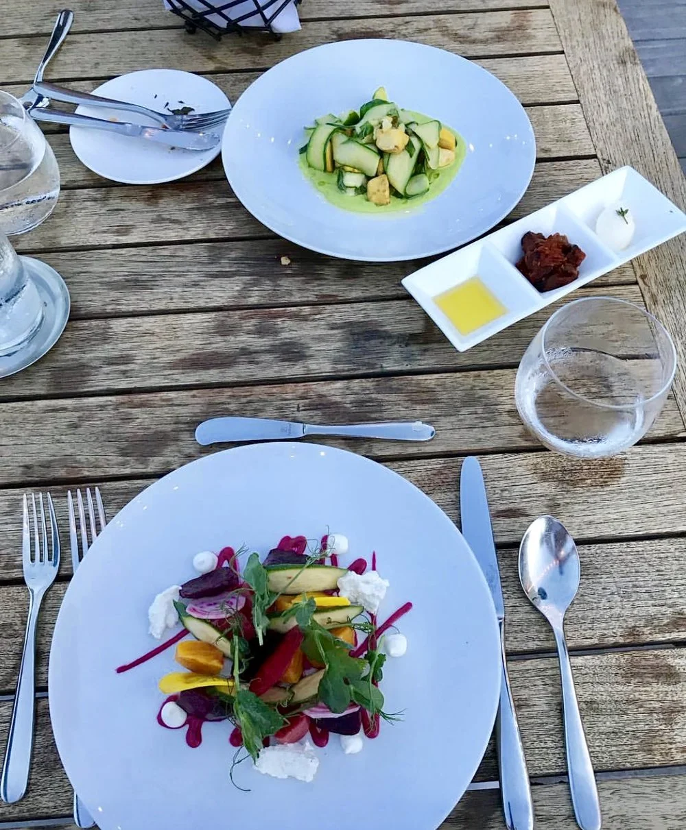 The salad course from one of our al fresco dinners there last Summer.