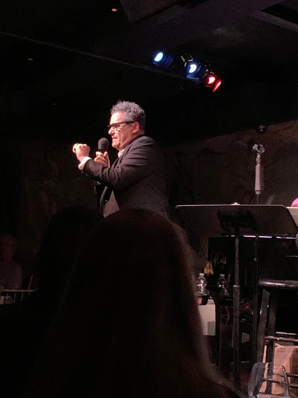 Isaac During Last Night’s Show At The Cafe Carlyle